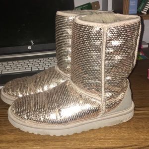 Silver Sequin Uggs